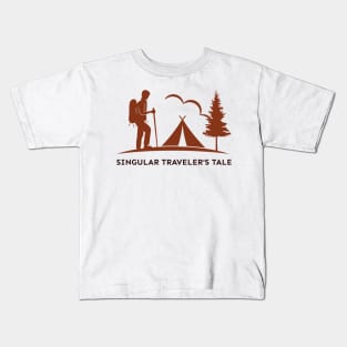 Singular Traveler's Life, Solo Traveling, Solo Adventure Kids T-Shirt